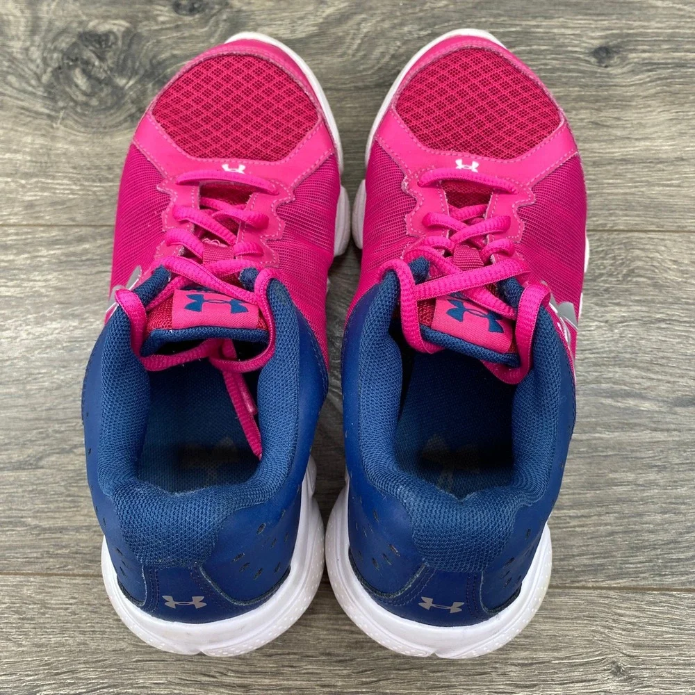 Under Armour Assert 6 Running Shoes Kids Size 4.5Y Pink Navy Blue 1266320-652